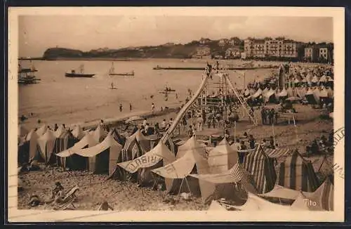 AK Saint-Jean-de-Luz, La Plage et la Pointe Sainte Barbe