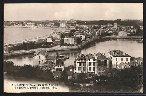 AK Saint-Jean-de-Luz, Vue generale, prise de Cibours