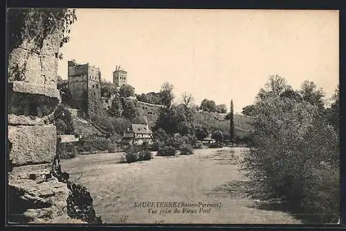 AK Sauveterre /Basses-Pyrénées, Vue prise du Vieux Pont