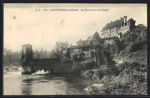 AK Sauveterre-de-Béarn, Le Vieux Pont et la Prison