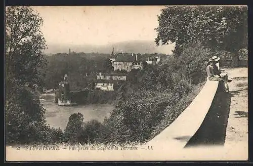 AK Sauveterre-de-Béarn, Vue prise du Cafe de la Terrasse