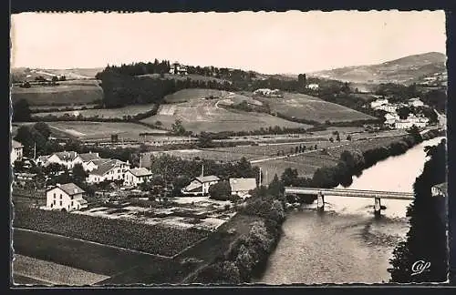 AK Cambo-les-Bains, Vue d`ensemble sur le quartier de la Gare