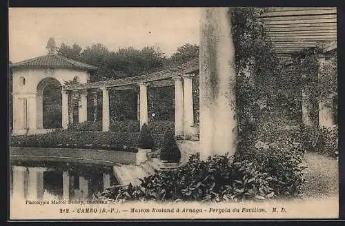 AK Cambo /B.-P., Maison Rostand à Arnaga, Pergola du Pavillon