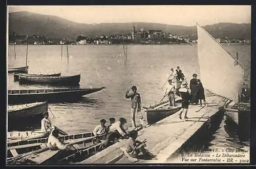 AK Hendaye, Côté Basque, La Bidassoa, le Débarcadère, Vue sur Fontarrabie