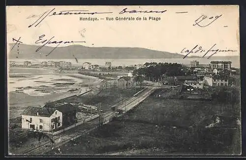 AK Hendaye, Vue Générale de la Plage