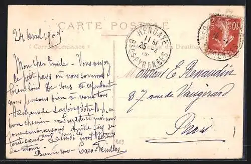 AK Hendaye, Vue Générale de la Plage