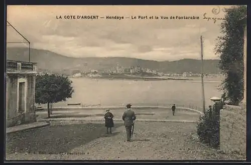 AK Hendaye, La Cote d`Argent, Le Port et la Vue de Fontarabie