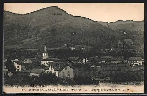 AK Ascarat /Saint-Jean-Pied, Le ville et le Petit Jarra