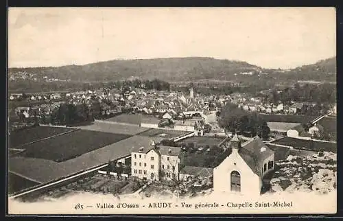 AK Arudy /Vallée d`Ossau, Vue générale, Chapelle Saint-Michel