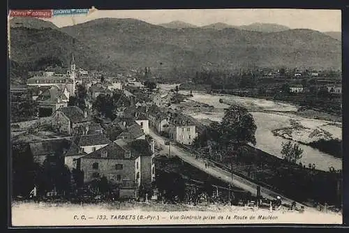 AK Tardets /B.-P., Vue Générale prise de la Route de Mauléon