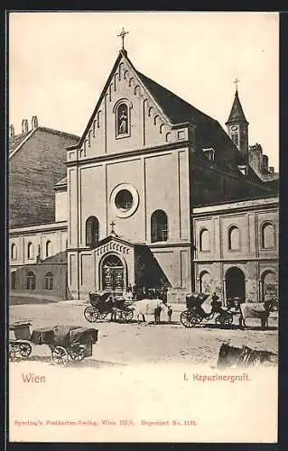 AK Wien, Kapuzinergruft, Kutschen