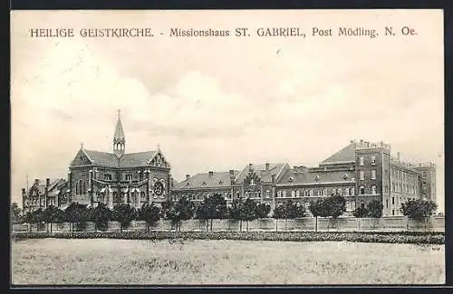 AK Mödling /N. Oe., Heilige Geistkirche, Missionshaus St. Gabriel