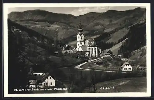 AK Breitenau am Hochlantsch, St. Erhard mit Kirche