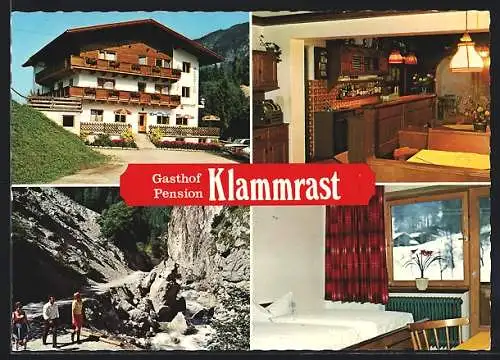 AK Wildschönau, Mühltal, Gasthof-Pension Klammrast Jos. Gwiggner, Innenansichten