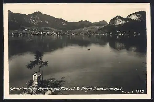 AK St. Gilgen, Ochsenkreuz mit Abersee mit Blick auf St. Gilgen