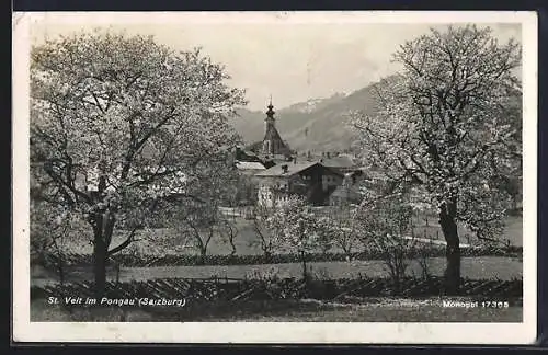 AK St. Veit im Pongau, Ortsansicht mit Kirche