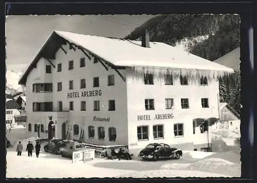 AK St. Anton am Arlberg, Hotel Arlberg im Schnee