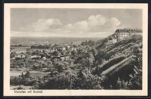 AK St. Pölten, Viehofen, Ortsansicht mit dem Schloss