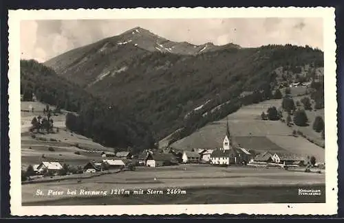 AK Rennweg am Katschberg, St. Peter, Ortsansicht mit Stern