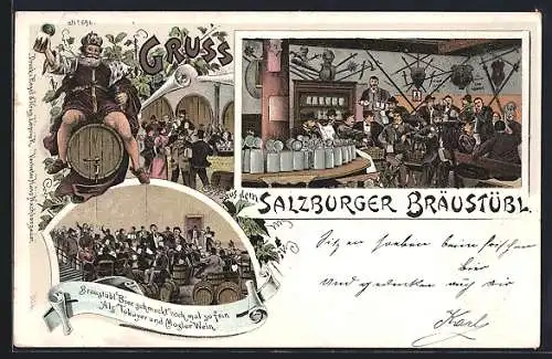 Lithographie Salzburg, Gasthaus Salzburger Bräustübl