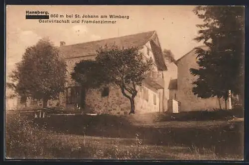 AK St. Johann am Wimberg, Partie am Gasthaus