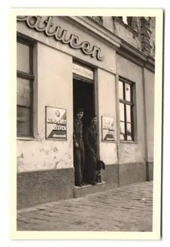 Fotografie unbekannter Fotograf, Ansicht Wien, Hubergasse 6, Vulkanisierungsanstalt Firma Pitsch