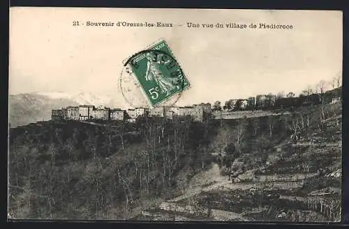 AK Orezza-les-Eaux, Souvenir d`Orezza-les-Eaux, Une vue du village de Piedicroce