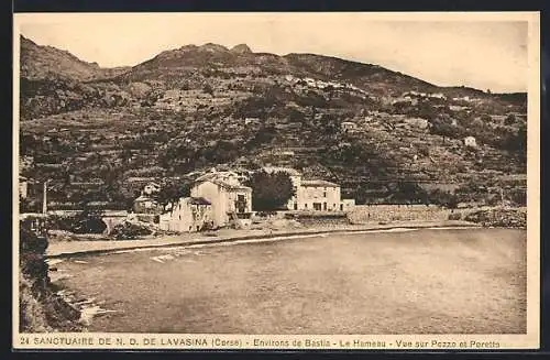 AK Sanctuaire de N. D. de Lavasina, Corse, Le Hameau, Vue sur Pozzo et Poretto