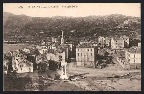 AK Calvi-Plage, Corse, Vue générale