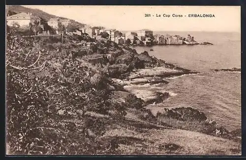 AK Erbalonga, vue sur la côte et les maisons