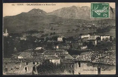 AK Calacuccia /Corse, Vue générale et le Monte Cinto