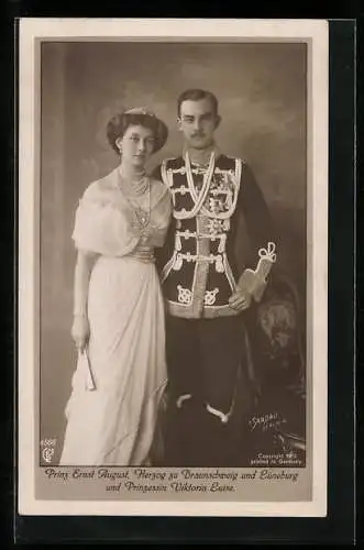 AK Prinz Ernst August Herzog von Braunschweig und Prinzessin Viktoria Luise