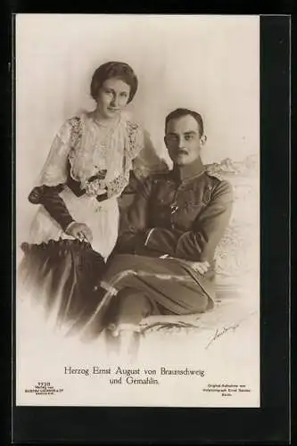 AK Herzog Ernst August von Braunschweig und Gemahlin Herzogin Viktoria Louise