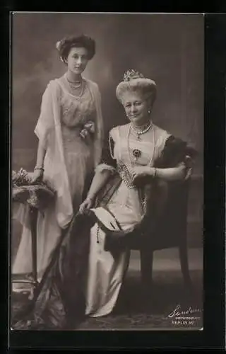 AK Kaiserin Auguste Victoria und Prinzessin Victoria Luise