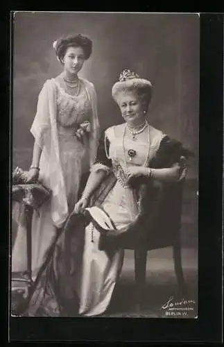 AK Kaiserin Auguste Victoria und Prinzessin Victoria Luise