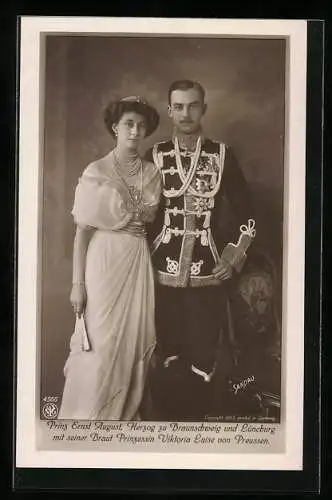 AK Prinz Ernst August Herzog von Braunschweig und Prinzessin Viktoria Luise