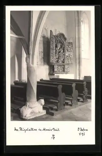 Foto-AK Adalbert Defner: Maria Gail, Der Flügelaltar in der Kirche