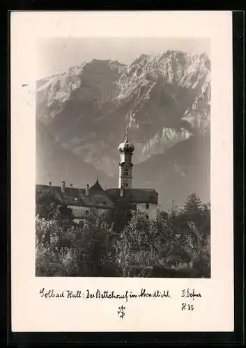 Foto-AK Adalbert Defner: Hall, Der Bettelwurf im Abendlicht