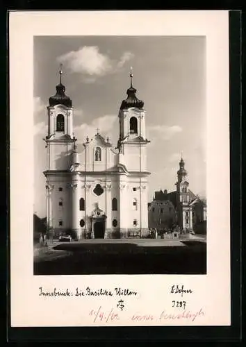 Foto-AK Adalbert Defner: Innsbruck, Die Basilika Wilten