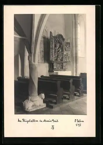 Foto-AK Adalbert Defner: Maria Gail, Kirche mit Flügelaltar