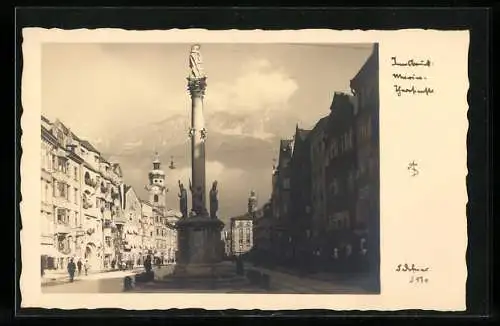 Foto-AK Adalbert Defner: I17e, Innsbruck, Maria Theresienstrasse