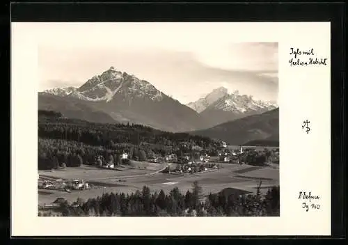 Foto-AK Adalbert Defner: Ig140, Igls mit Gerles und Habicht