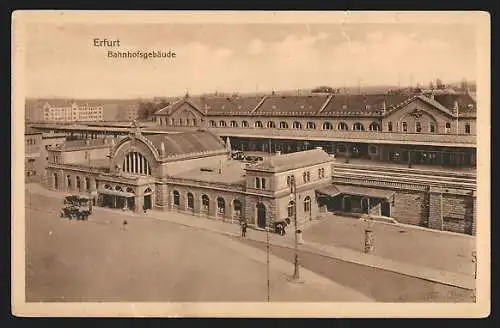 AK Erfurt, Blick auf das Bahnhofsgebäude