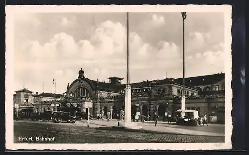 AK Erfurt, Blick auf den Bahnhof