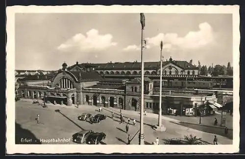 AK Erfurt, Blick auf den Hauptbahnhof