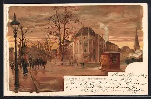Lithographie Karlsruhe, Mühlburgerthor