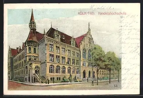 AK Köln-Neustadt, Blick zur Handelshochschule