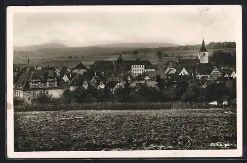 AK Knittlingen, Ansicht vom Feld aus