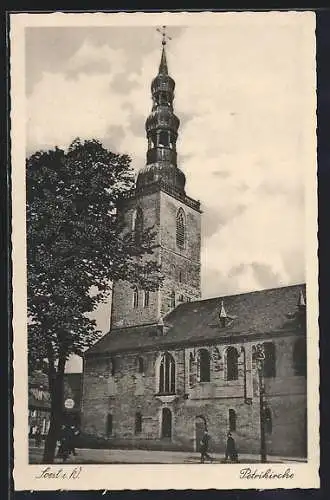 AK Soest i. W., Partie an der Petrikirche