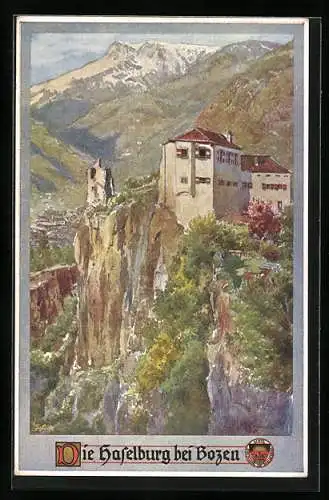 Künstler-AK E.F. Hofecker: Deutscher Schulverein Nr. 334: Die Haselburg bei Bozen